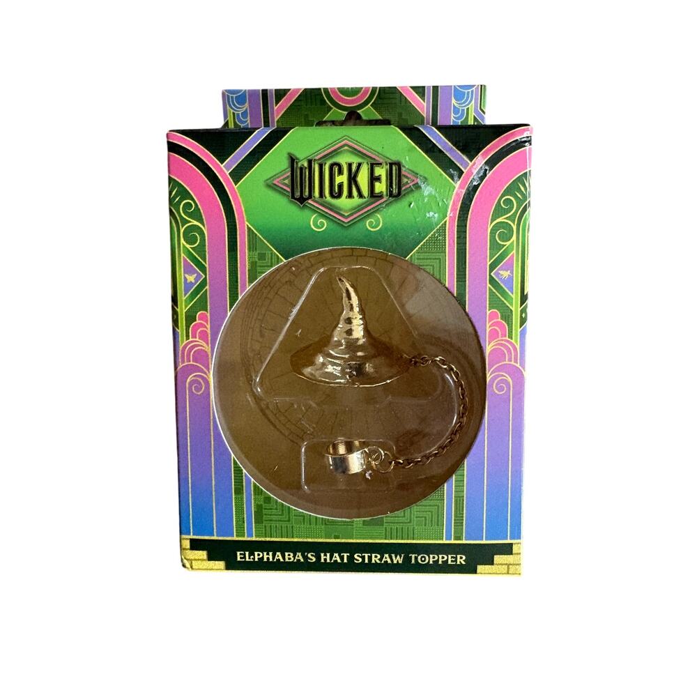 WICKED ELPHABA'S HAT STRAW 18K GOLD PLATED TOPPER NIB